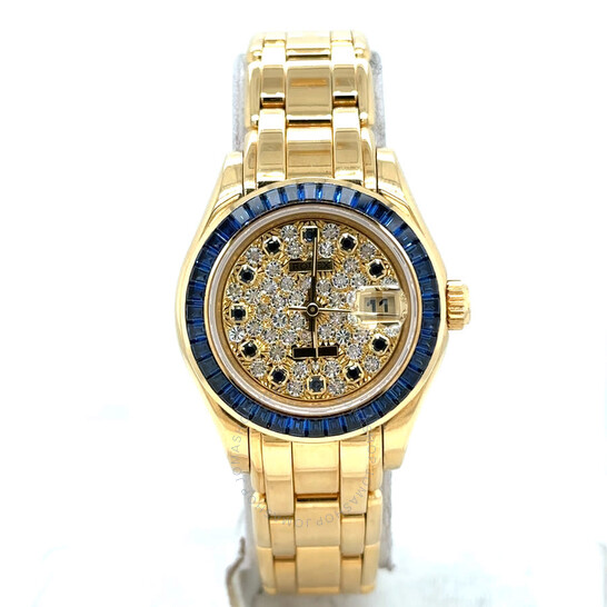 Pre-owned Rolex Pearlmaster Automatic Diamond Ladies Watch 69308