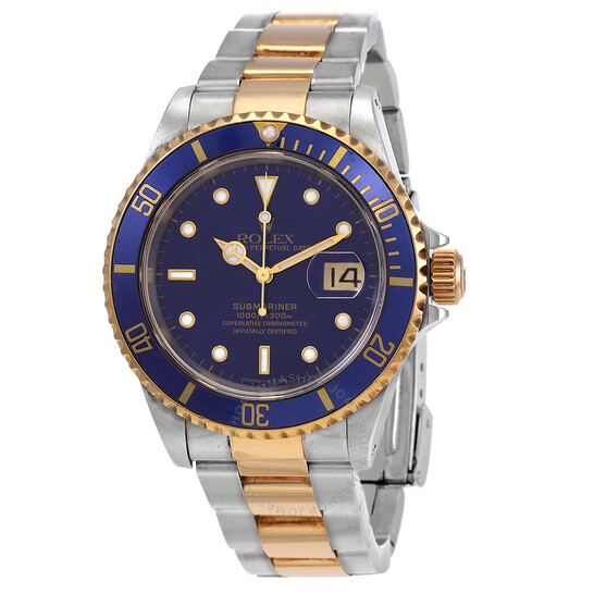 Pre-owned Rolex Submariner Automatic Blue Dial Men’s Watch 16613BLSO