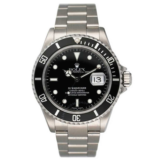 Pre-owned Rolex Submariner Automatic Chronometer Black Dial Men’s Watch 16610 BKSO