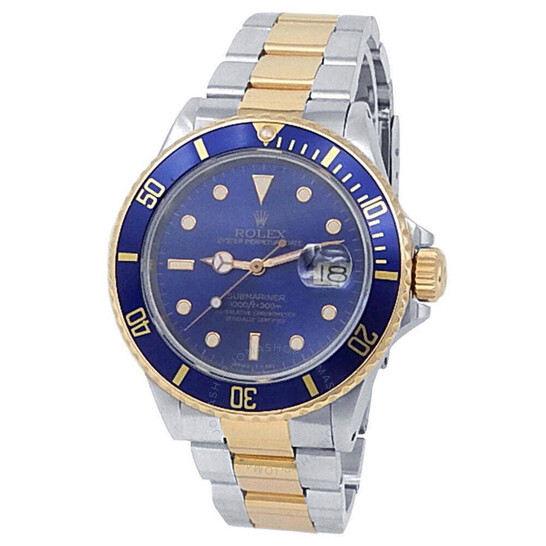 Pre-owned Rolex Submariner Automatic Chronometer Blue Dial Men’s Watch 16803 BLSO