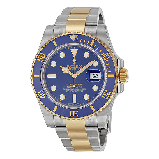 Pre-owned Rolex Submariner Blue Dial Men’s Watch 116613LB