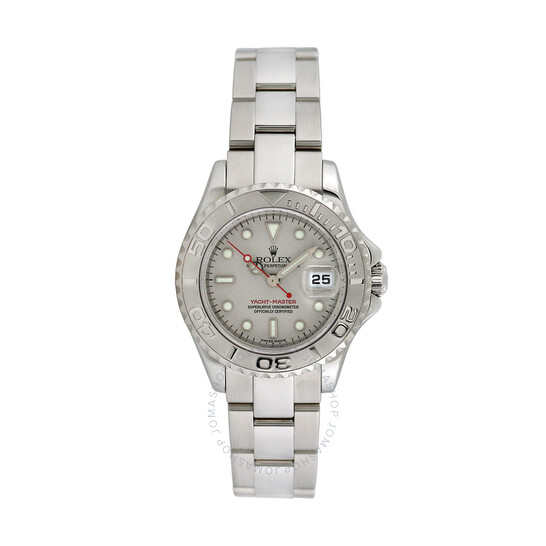 Pre-owned Rolex Yacht-Master Automatic Chronometer Silver Dial Ladies Watch 169622 GYSO