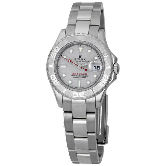 Pre-owned Rolex Yacht-Master Grey Dial Ladies Watch 169622-GYSO