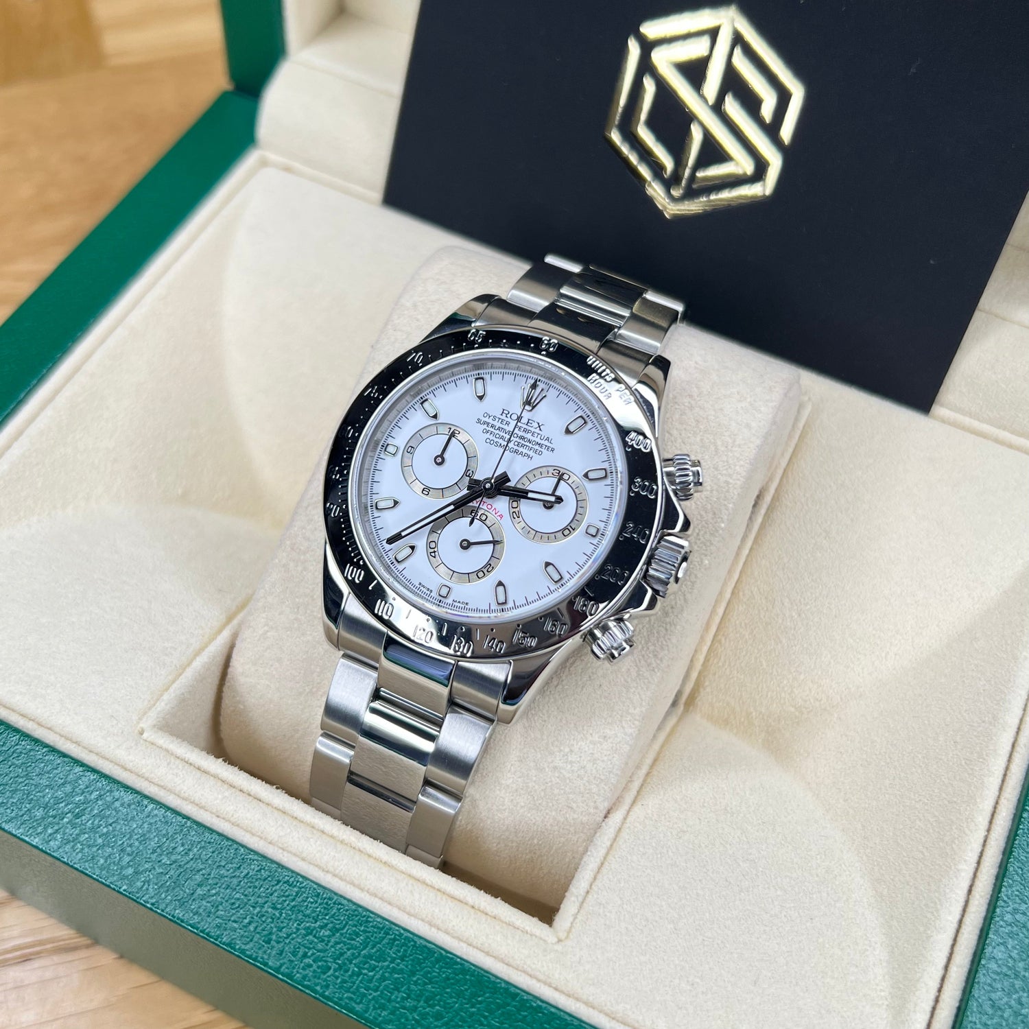 Rolex 116520 Daytona White Dial 2005 Serviced 2015 Full Set Watch ( 40mm