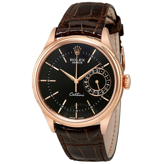 Rolex Cellini Black Dial 18K Rose Gold Automatic Men’s Watch 50515BKSBRL