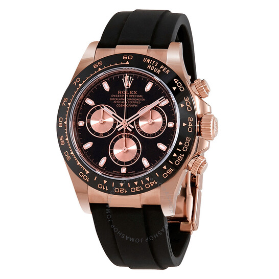 Rolex Cosmograph Daytona Black and Pink Dial Automatic Men’s Oysterflex Watch 116515BKPSR