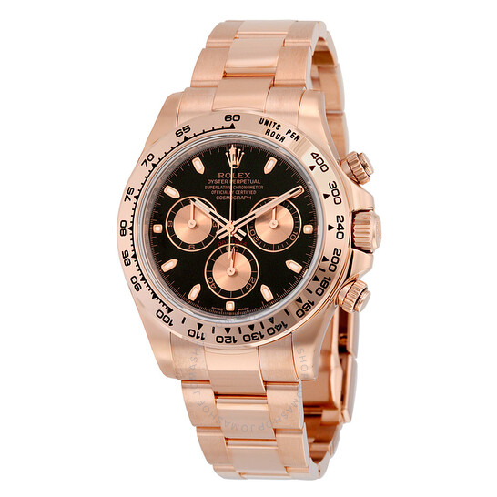 Rolex Cosmograph Daytona Black Dial 18K Everose Gold Oyster Bracelet Automatic Men’s Watch 116505BKSO