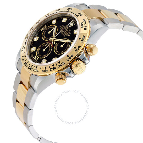 Rolex Cosmograph Daytona Black Diamond Dial Steel and 18K Yellow Gold Men’s Watch 116503BKDO