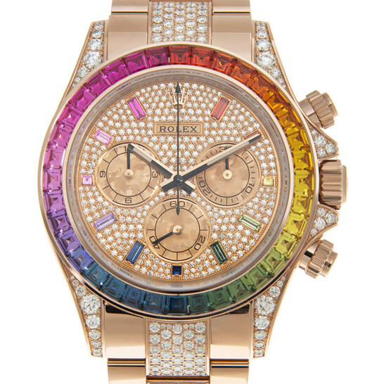 Rolex Cosmograph Daytona Chronograph Automatic Rainbow Pave Watch 116595RBOW-0002