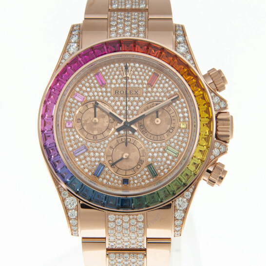 Rolex Cosmograph Daytona Chronograph Automatic Rainbow Pave Watch 116595RBOW-0002