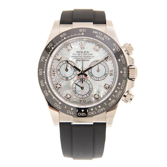 Rolex Cosmograph Daytona Mother of Pearl Diamond Dial Men’s Chronograph Oysterflex Watch 116519MDR