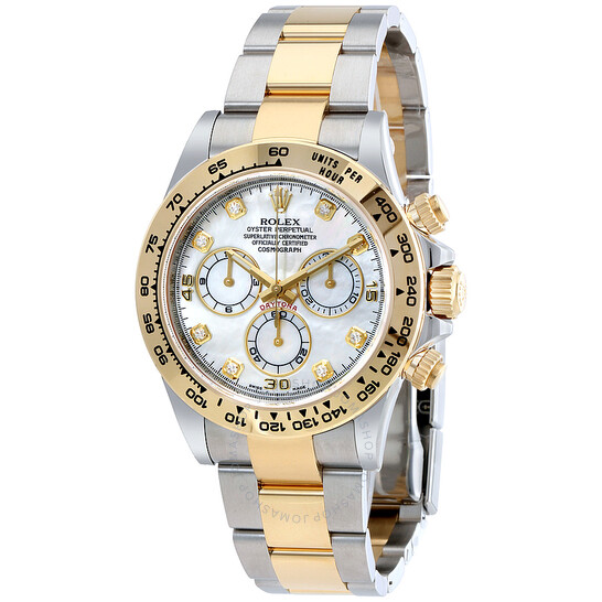 Rolex Cosmograph Daytona Mother of Pearl Diamond Steel and 18K Yellow Gold Men’s Watch 116503MDO