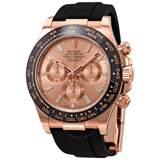 Rolex Cosmograph Daytona Pink Diamond Dial Men’s Chronograph Oysterflex Watch 116515PKDR