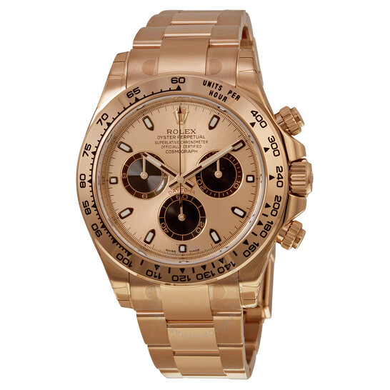 Rolex Cosmograph Daytona Rose Dial 18K Everose Gold Oyster Bracelet Automatic Men’s Watch 116505PSO