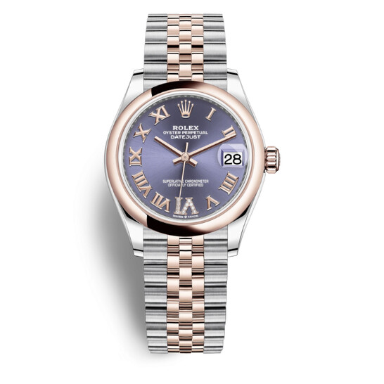 Rolex Datejust 31 Aubergine Dial Automatic Steel and 18kt Everose Gold Oyster Watch 278241AURDJ