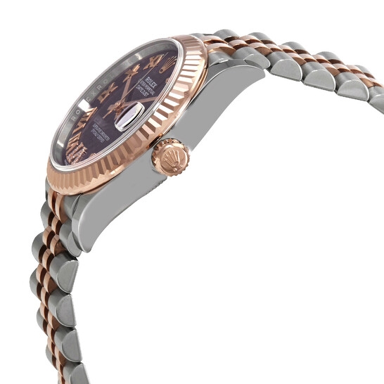 Rolex Datejust 31 Aubergine Diamond Dial Automatic Ladies Steel and 18kt Everose Gold Jubilee Watch 278271AURDJ