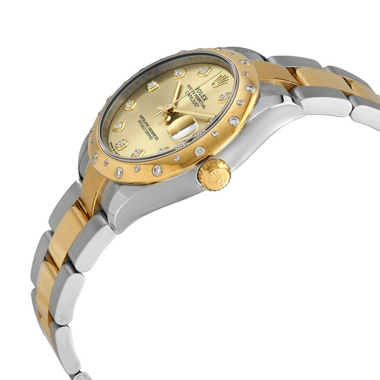 Rolex Datejust 31 Automatic Champagne Diamond Dial Ladies Steel and 18kt Yellow Gold Oyster Watch 278343CDO