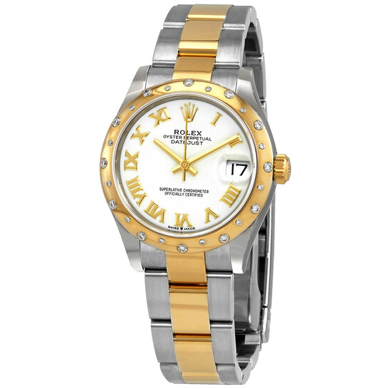 Rolex Datejust 31 Automatic White Dial Ladies Steel and 18kt Yellow Gold Oyster Watch 278343WRO