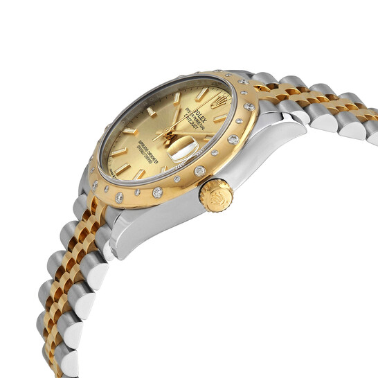 Rolex Datejust 31 Champagne Dial Automatic Ladies Steel and 18kt Yellow Gold Jubilee Watch 278343CSJ