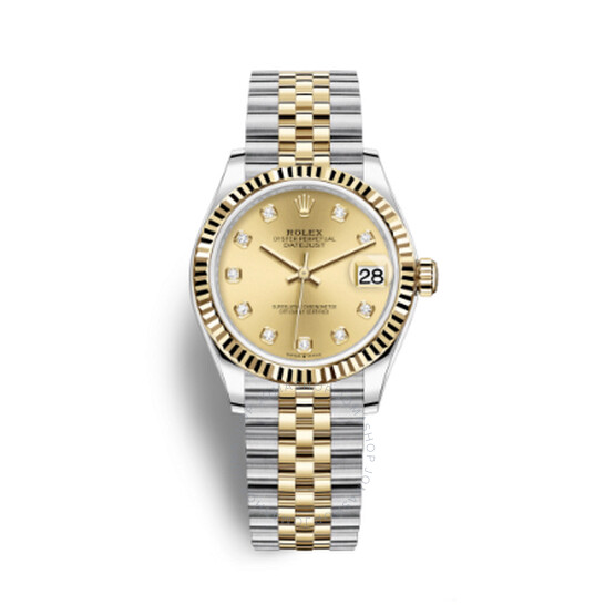 Rolex Datejust 31 Champagne Diamond Dial Automatic Ladies Steel and 18kt Yellow Gold Jubilee Watch 278273CDJ