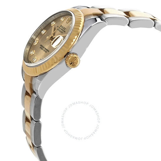 Rolex Datejust 31 Champagne Diamond Dial Automatic Ladies Steel and 18kt Yellow Gold Oyster Watch 278273CDO