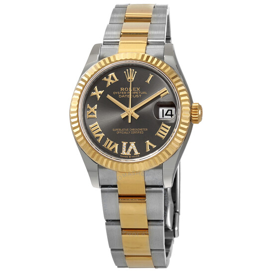 Rolex Datejust 31 Dark Grey Dial Automatic Ladies Steel and 18kt Yellow Gold Oyster 278273GYRDO