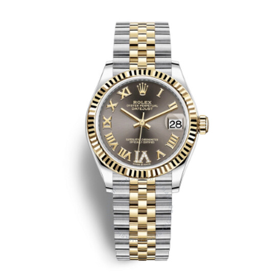 Rolex Datejust 31 Dark Grey Diamond Dial Automatic Ladies Steel and 18kt Yellow Gold Jubilee Watch 278273GYRDJ