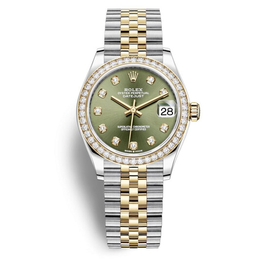 Rolex Datejust 31 Green Diamond Dial Automatic Ladies Steel and 18kt Yellow Gold Jubilee Watch 278383GNDJ