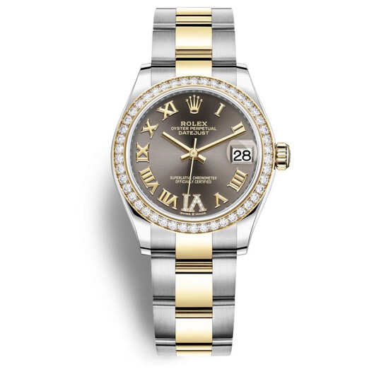 Rolex Datejust 31 Grey Dial Ladies Steel and 18kt Yellow Gold Oyster Watch 278383GYRDO