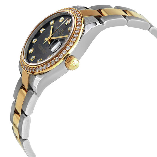 Rolex Datejust 31 Grey Diamond Dial Ladies Steel and 18kt Yellow Gold Oyster Watch 278383GYDO