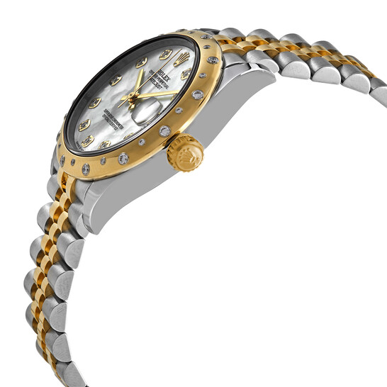 Rolex Datejust 31 Mother of Pearl Diamond Dial Automatic Ladies Steel and 18kt Yellow Gold Jubilee Watch 278343MDJ