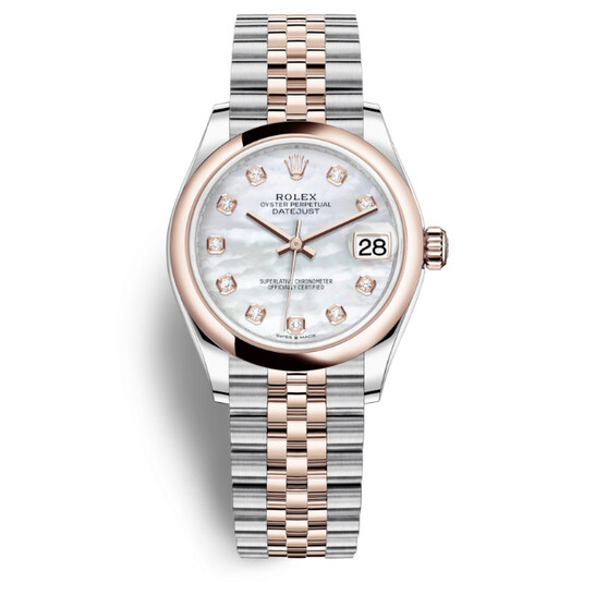 Rolex Datejust 31 Mother of Pearl Diamond Dial Automatic Steel and 18kt Everose Gold Jubilee Watch 278241MDJ