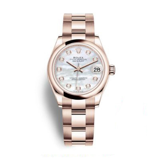 Rolex Datejust 31 Mother of Pearl Diamond Dial Ladies 18 ct Everose Gold Oyster Watch 278245MDO