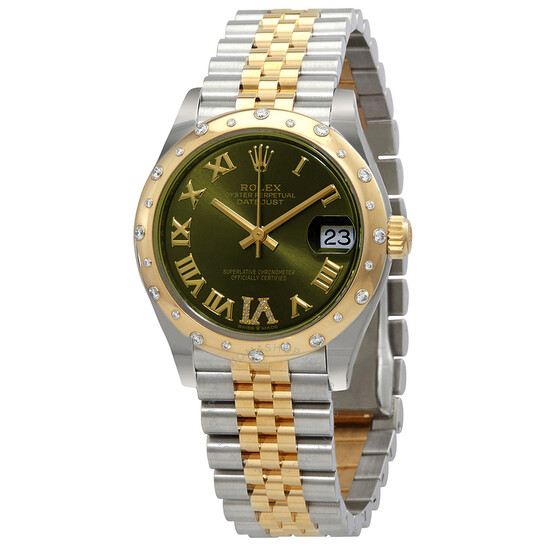 Rolex Datejust 31 Olive Green Dial Automatic Ladies Steel and 18kt Yellow Gold Jubilee Watch 278343GNRDJ