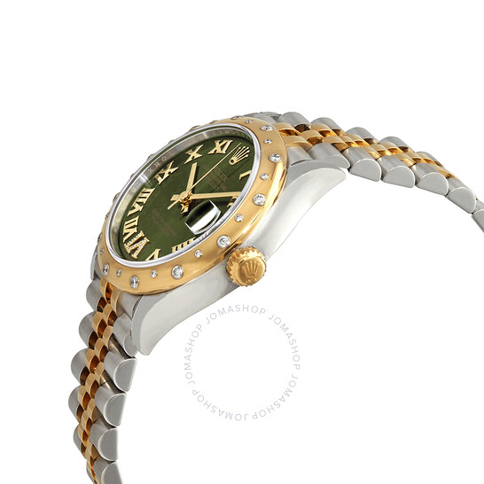 Rolex Datejust 31 Olive Green Dial Automatic Ladies Steel and 18kt Yellow Gold Jubilee Watch 278343GNRDJ