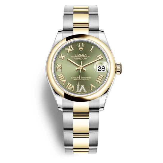 Rolex Datejust 31 Olive Green Dial Ladies Oyster Watch 278243GNRDO