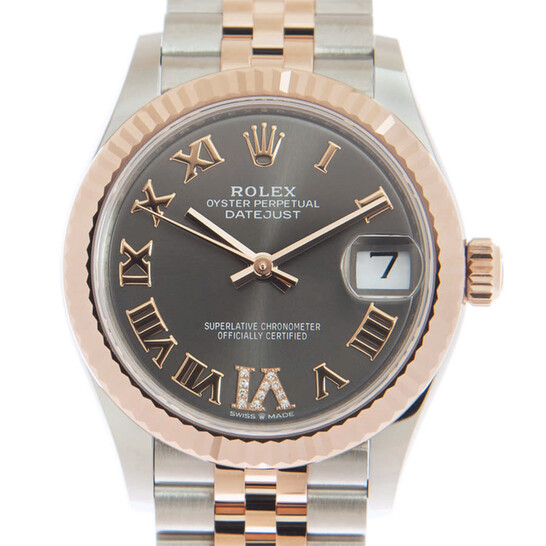 Rolex Datejust 31 Rhodium Diamond Dial Automatic Ladies Steel and 18kt Everose Gold Jubilee Watch 278271DRRDJ