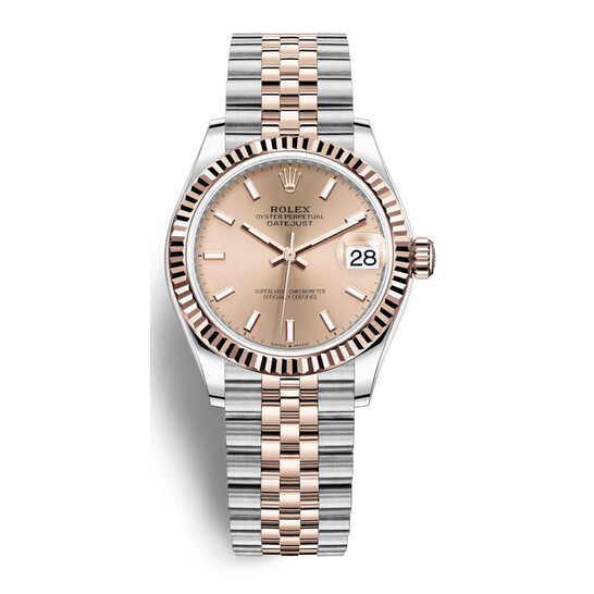 Rolex Datejust 31 Rose Dial Automatic Ladies Steel and 18kt Everose Gold Jubilee Watch 278271PKSJ