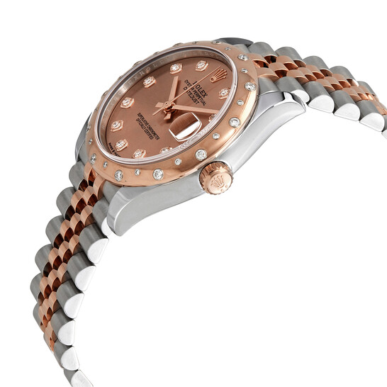 Rolex DateJust 31 Rose Dial Automatic Ladies Steel and 18kt Everose Gold Jubilee Watch 278341PDJ