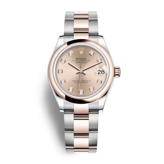 Rolex Datejust 31 Rose Dial Automatic Ladies Steel and 18kt Everose Gold Oyster Watch 278241PDO