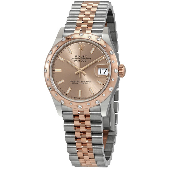 Rolex Datejust 31 Rose Dial Automatic Ladies Steel and 18kt Rose Gold Oyster Watch 278341PSO