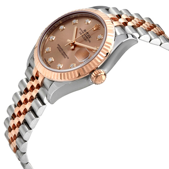 Rolex Datejust 31 Rose Diamond Dial Automatic Ladies Steel and 18kt Everose Gold Jubilee Watch 278271PKDJ