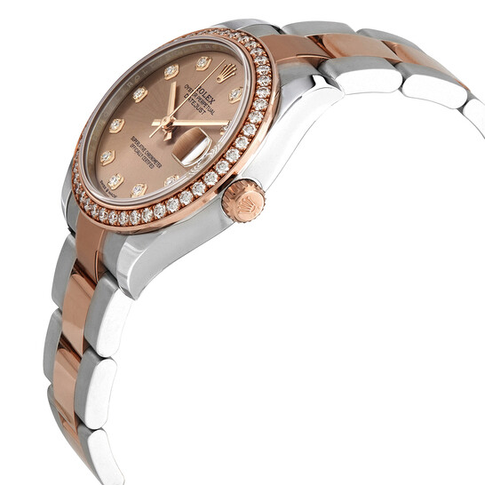 Rolex Datejust 31 Rose Diamond Dial Automatic Ladies Steel and Everose Gold Oyster Watch 278381PDO