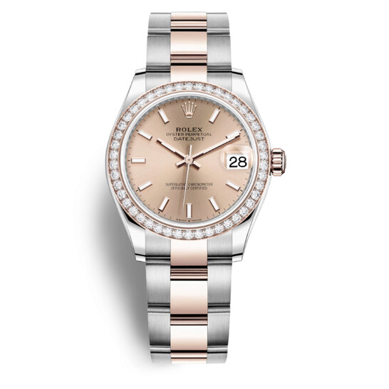 Rolex Datejust 31 Rose Diamond Dial Automatic Ladies Steel and Everose Gold Oyster Watch 278381PSO