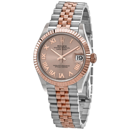 Rolex Datejust 31 Rose Roman Dial Automatic Ladies Steel and 18kt Everose Gold Jubilee Watch 278271PKRJ