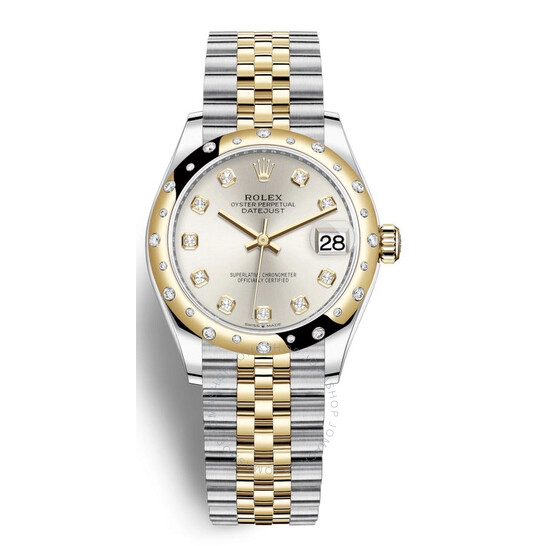 Rolex Datejust 31 Silver Diamond Dial Automatic Ladies Steel and 18kt Yellow Gold Jubilee Watch 278343SDJ