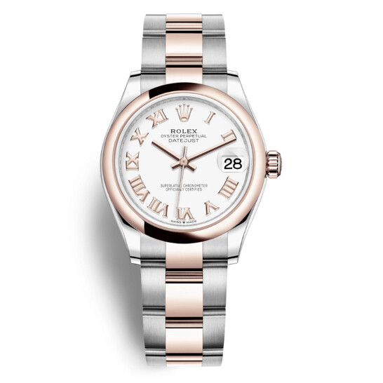 Rolex Datejust 31 White Dial Automatic Ladies Steel and 18kt Everose Gold Oyster Watch 278241WRO