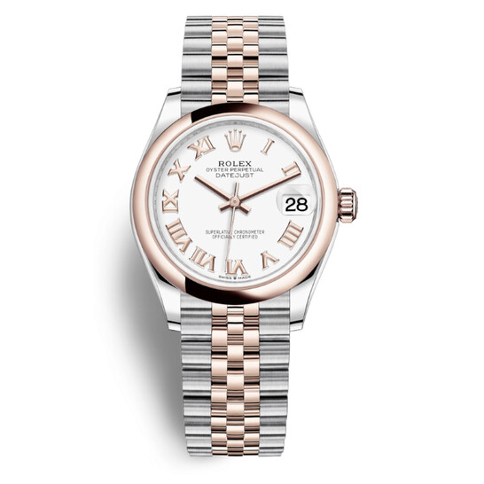 Rolex Datejust 31 White Dial Automatic Steel and 18kt Everose Gold Jubilee Watch 278241WRJ