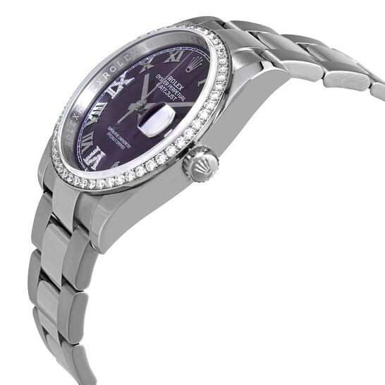 Rolex Datejust 36 Aubergine Diamond Dial Automatic Unisex Oyster Watch 126284AURDO