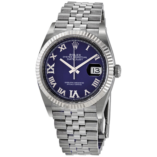 Rolex Datejust 36 Automatic Aubergine Diamond Dial Ladies Jubilee Watch 126234AURDJ